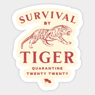 "Survival By Tiger" Tee Sticker